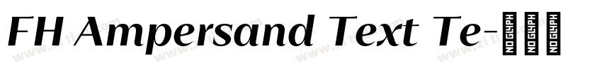 FH Ampersand Text Te字体转换